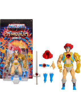 Vintage 80s Action Figure Lion-O, 5.5" Posable Toy, Removable Armor